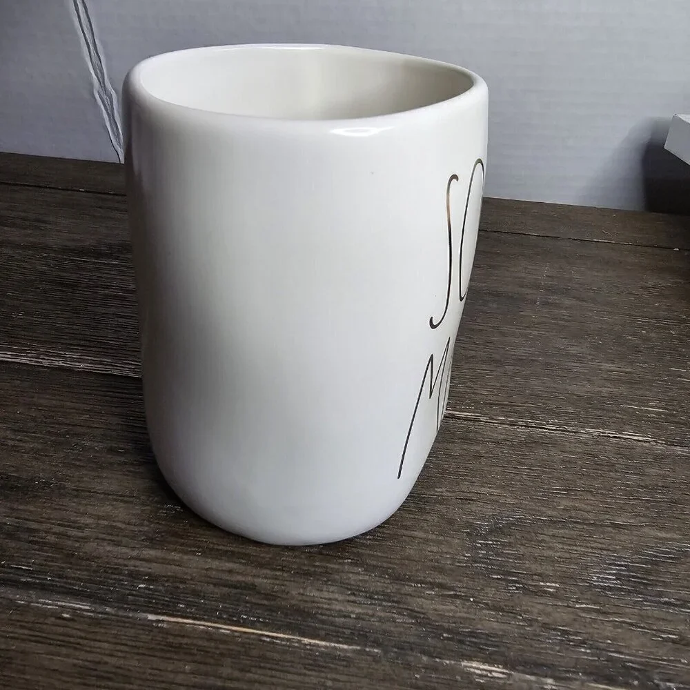 NWT Rae Dunn Artisan Soul Mate Valentine's Day Mug Metallic Gold Font Farmhouse
